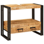 vidaXL Waschtischunterschrank Braun 71 x 33 x 58 cm Massivholz Mango
