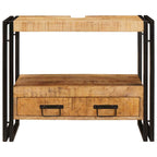 vidaXL Waschtischunterschrank Braun 71 x 33 x 58 cm Massivholz Mango