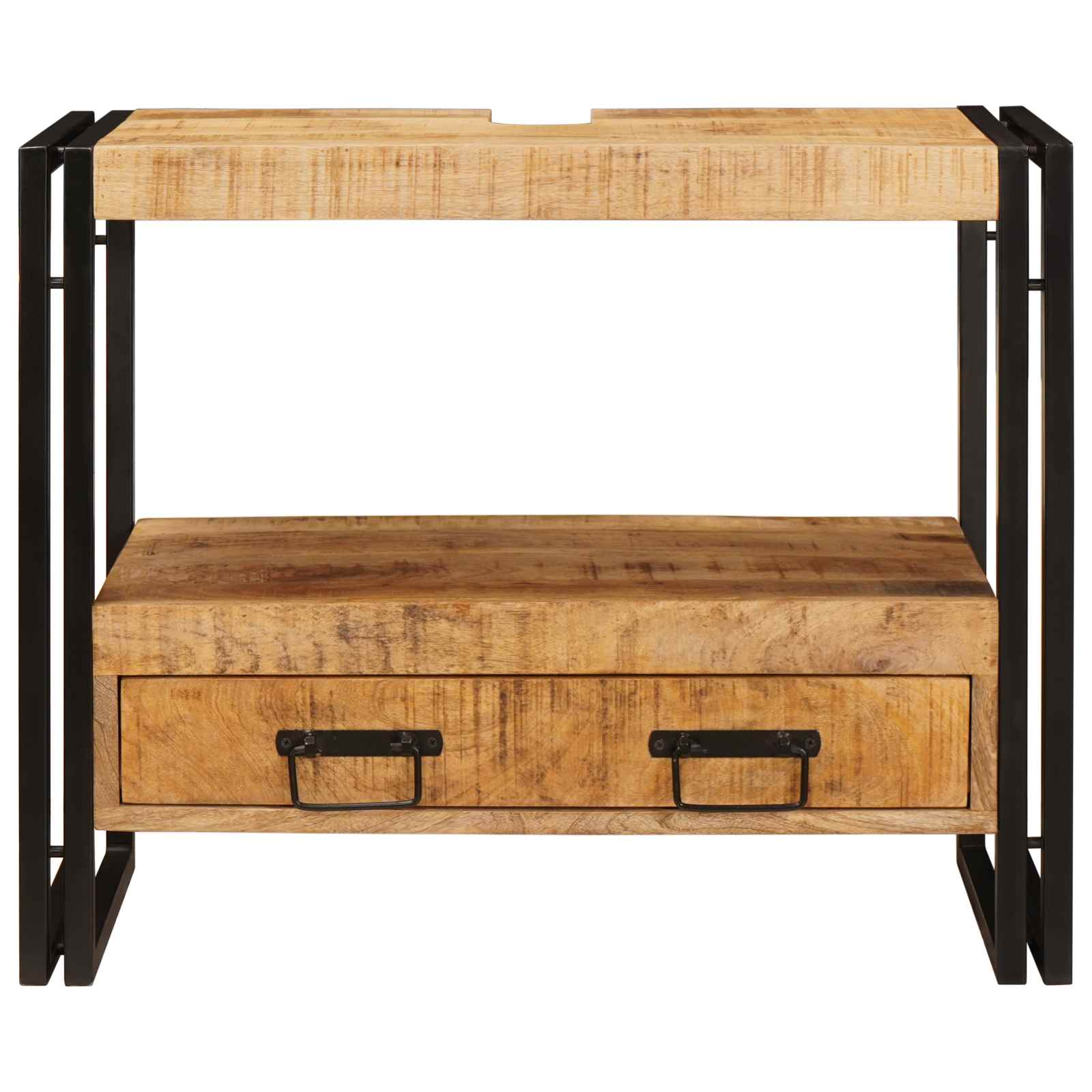 vidaXL Waschtischunterschrank Braun 71 x 33 x 58 cm Massivholz Mango