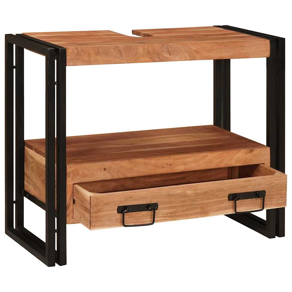 vidaXL Waschtischunterschrank Braun 71 x 33 x 58 cm Massivholz Akazie