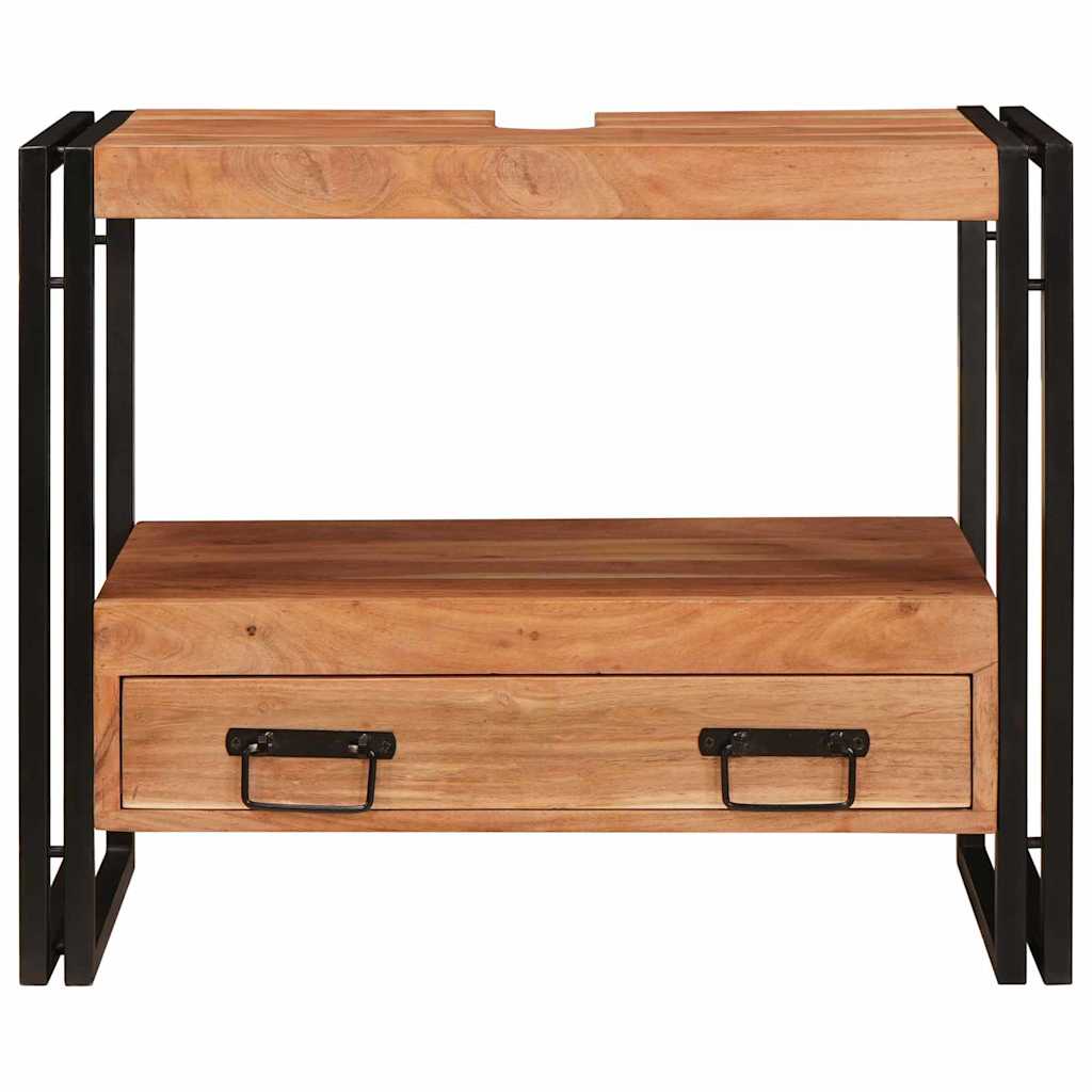 vidaXL Waschtischunterschrank Braun 71 x 33 x 58 cm Massivholz Akazie
