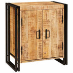 vidaXL Nachttisch Braun 66 x 35 x 76 cm Massives, grobes Mangoholz