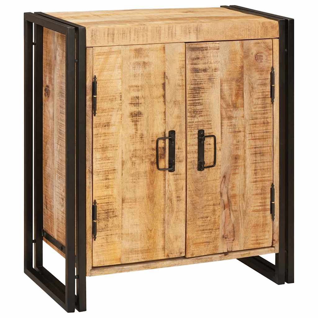 vidaXL Nachttisch Braun 66 x 35 x 76 cm Massives, grobes Mangoholz