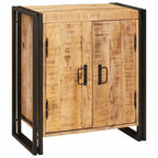 vidaXL Nachttisch Braun 66 x 35 x 76 cm Massives, grobes Mangoholz