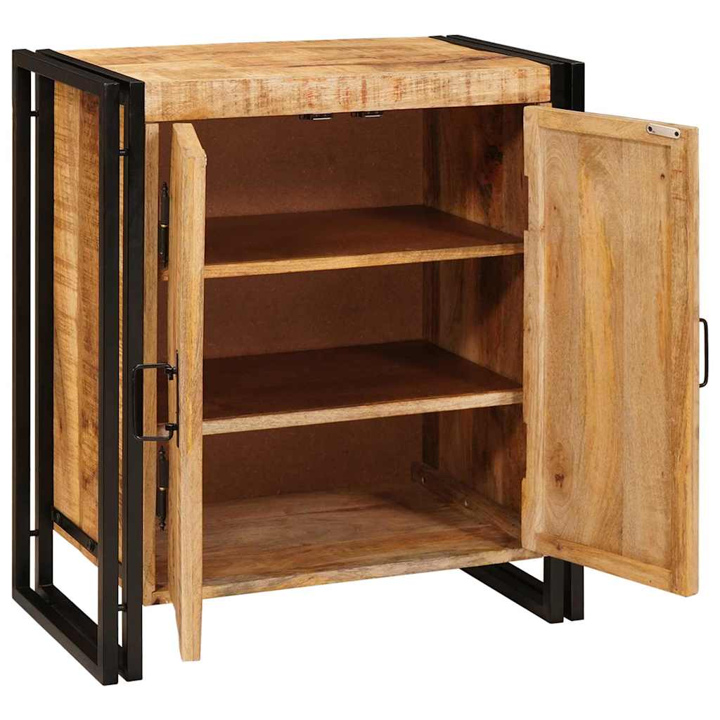 vidaXL Nachttisch Braun 66 x 35 x 76 cm Massives, grobes Mangoholz