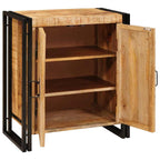 vidaXL Nachttisch Braun 66 x 35 x 76 cm Massives, grobes Mangoholz