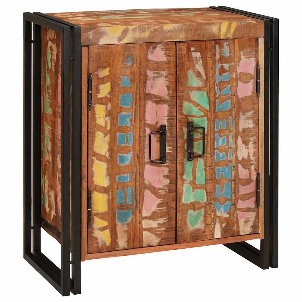 vidaXL Nachttisch Mehrfarbig 66 x 35 x 76 cm Massives Altholz