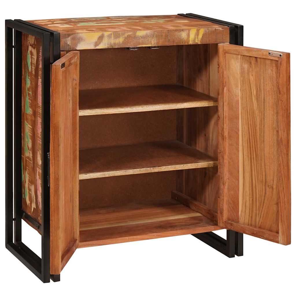 vidaXL Nachttisch Mehrfarbig 66 x 35 x 76 cm Massives Altholz