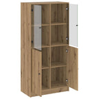 vidaXL Highboard mit Türen Artisan-Eiche 68x37x142 cm Holzwerkstoff