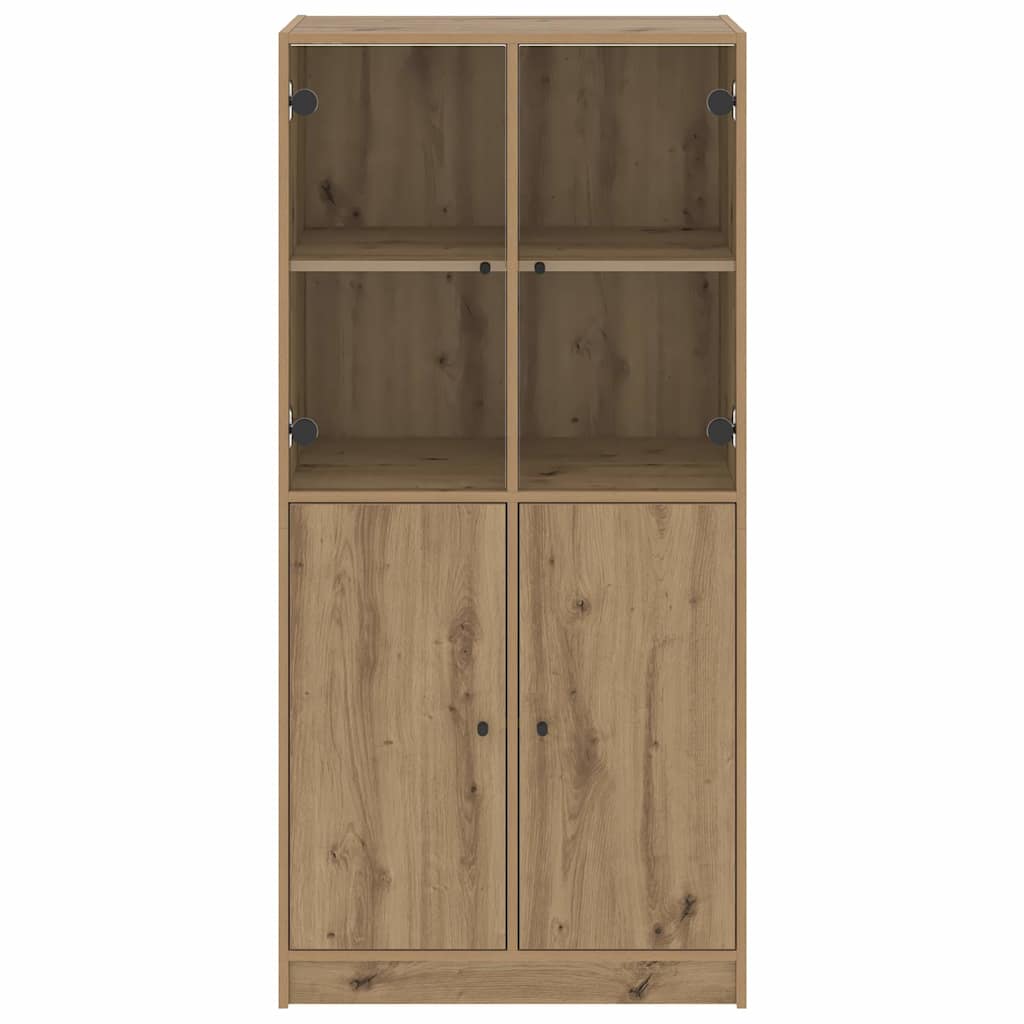 vidaXL Highboard mit Türen Artisan-Eiche 68x37x142 cm Holzwerkstoff