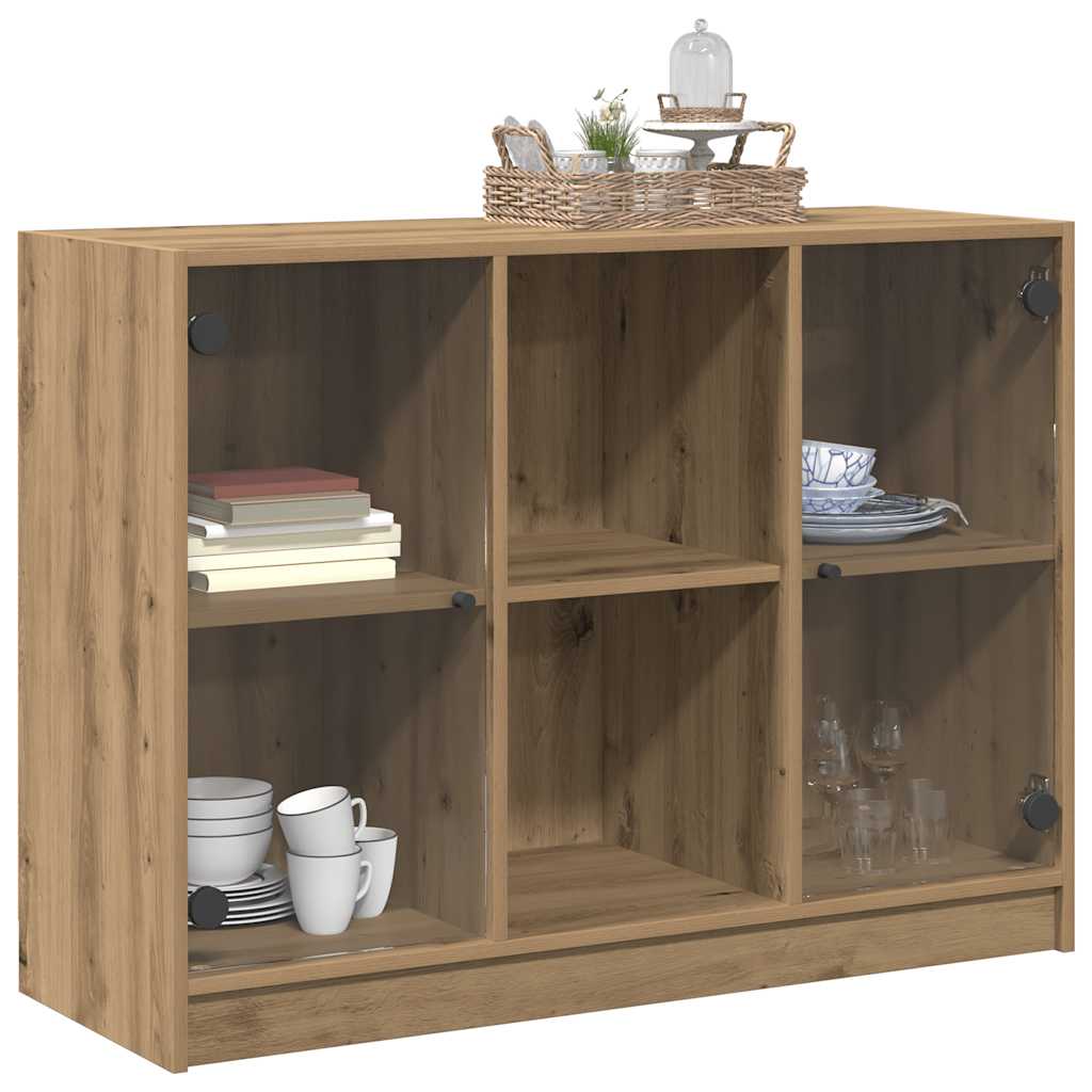 vidaXL Sideboard Artisan-Eiche 102x37x75,5 cm Holzwerkstoff