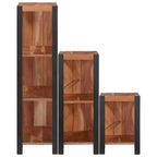 vidaXL Bücherregal 3 pcs Braun 50 x 30 x 110 cm Massivholz Akazie