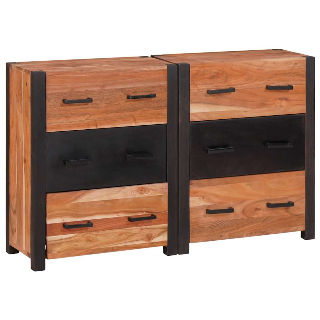vidaXL Sideboard 3 pcs Braun 110 x 30 x 75 cm Massivholz Akazie