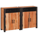 vidaXL Sideboard 2 pcs Braun 110 x 30 x 75 cm Massivholz Akazie