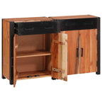 vidaXL Sideboard 2 pcs Braun 110 x 30 x 75 cm Massivholz Akazie