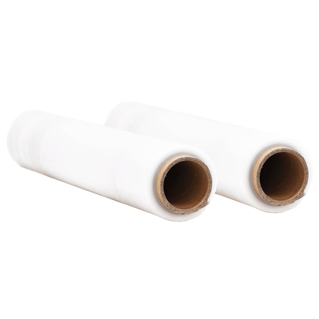 vidaXL Stretchfolie 2 Stk. Transparent 20 μm 50 cm x 150 m
