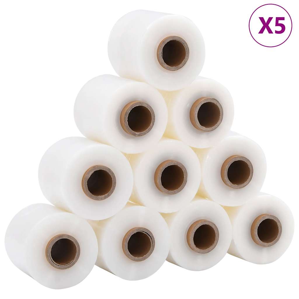 vidaXL Stretchfolien 50 Stk. Transparent 23 μm 10 cm x 150 m