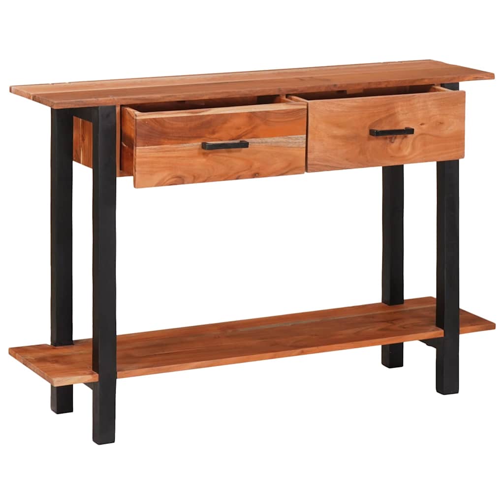 vidaXL Konsolentisch mit Schubladen Braun und Schwarz 110 x 30 x 75 cm