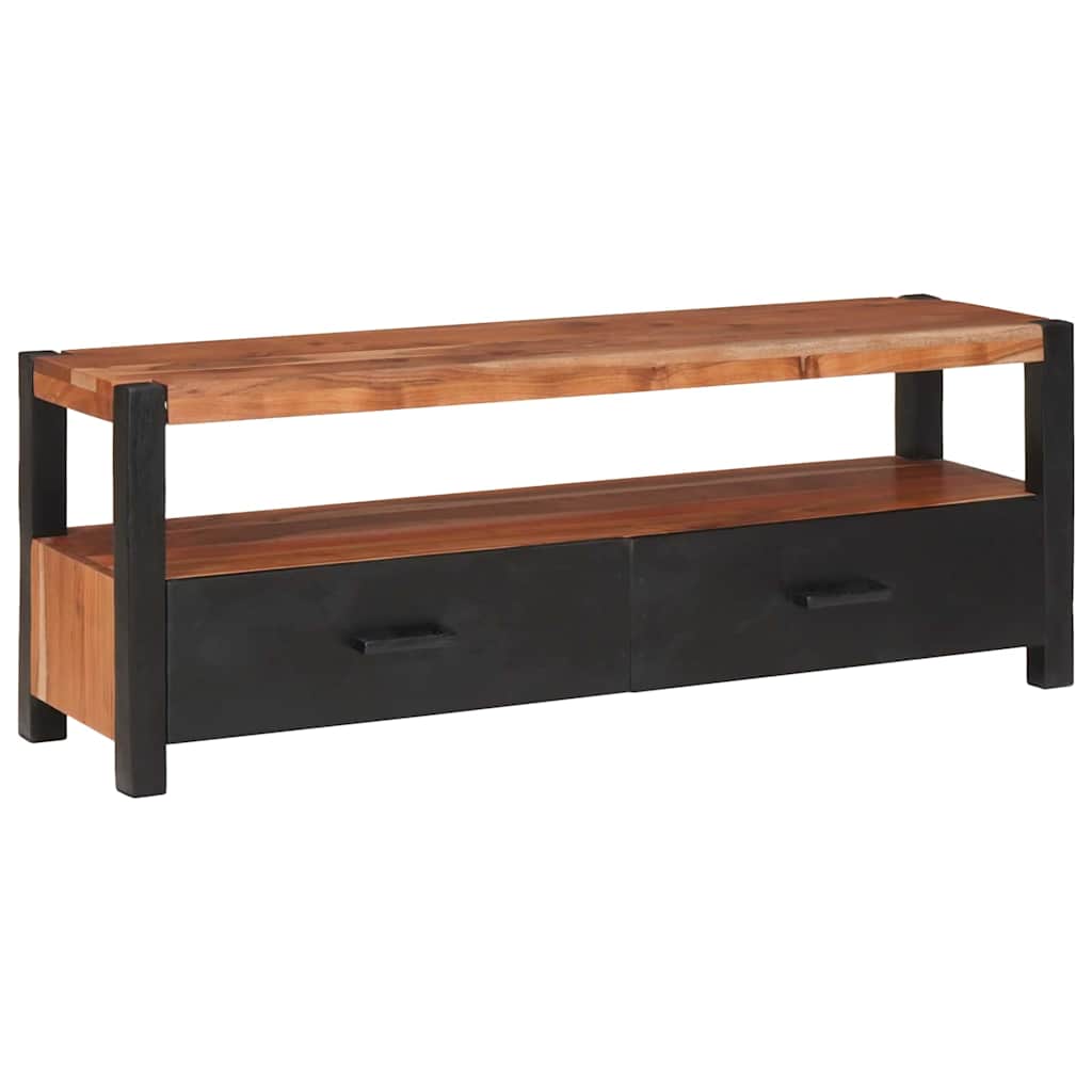 vidaXL Medienmöbel mit Regal Braun 110 x 30 x 40 cm Massivholz Akazie