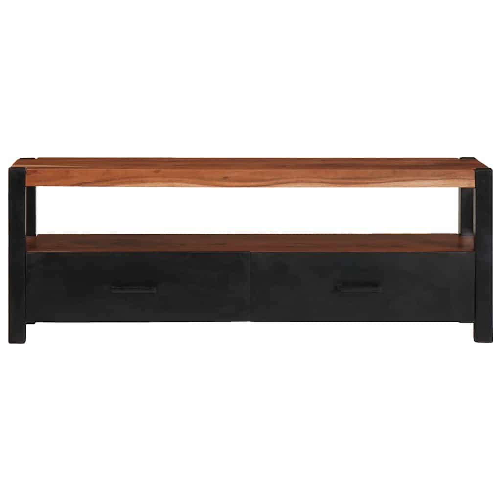 vidaXL Medienmöbel mit Regal Braun 110 x 30 x 40 cm Massivholz Akazie