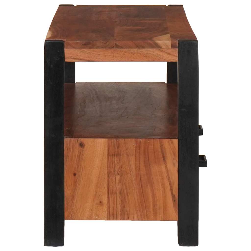 vidaXL Medienmöbel mit Regal Braun 110 x 30 x 40 cm Massivholz Akazie