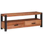 vidaXL TV-Schränk mit Regal Braun 110 x 30 x 40 cm Massivholz Akazie
