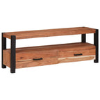 vidaXL TV-Schränk mit Regal Braun 110 x 30 x 40 cm Massivholz Akazie