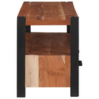 vidaXL TV-Schränk mit Regal Braun 110 x 30 x 40 cm Massivholz Akazie