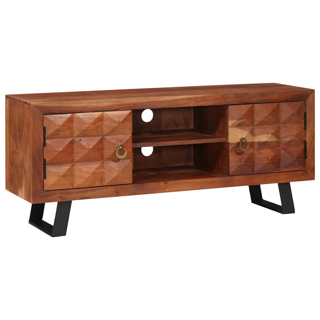 vidaXL TV-Schränk Honigbraun 112 x 30 x 48 cm Massivholz Akazie