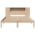 vidaXL Massivholzbett mit Regal ohne Matratze 135x190 cm Kiefernholz