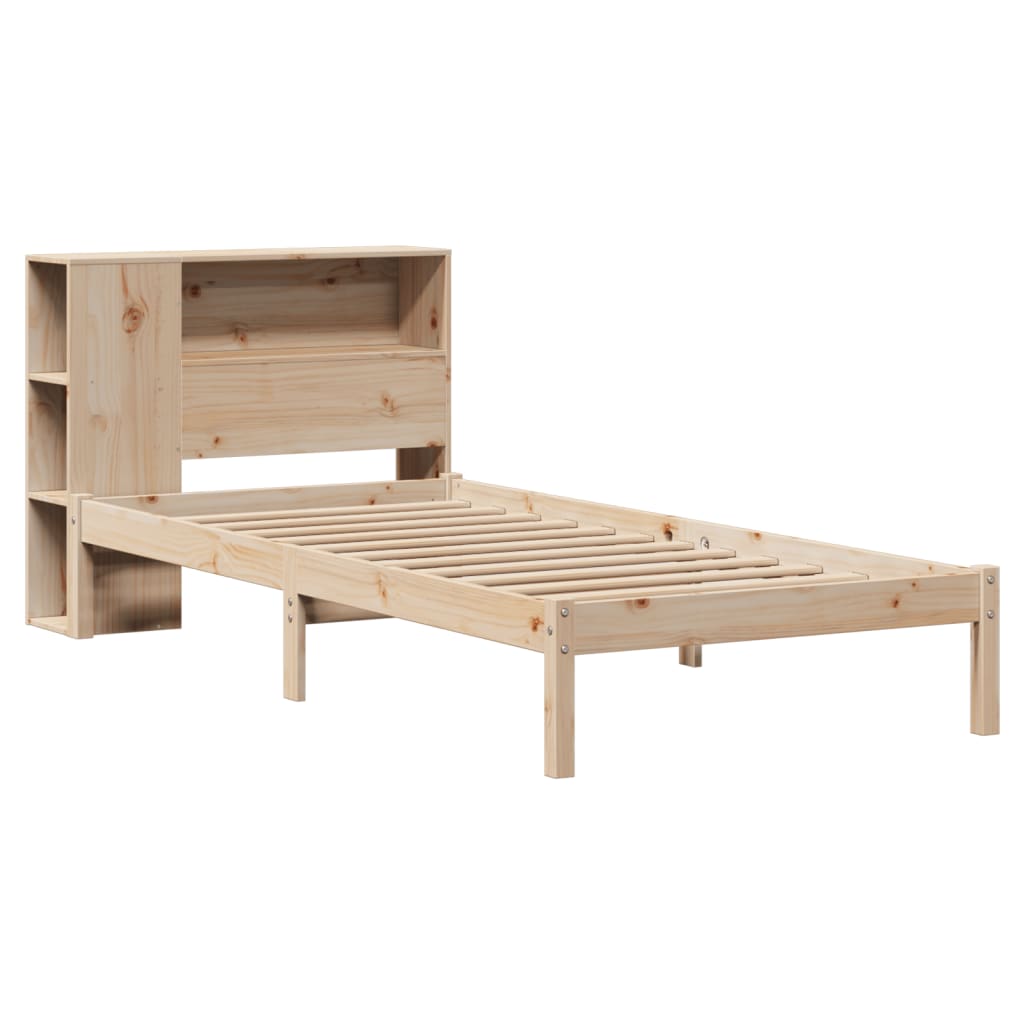 vidaXL Bücherregalbett ohne Matratze 75x190 cm Massivholz Kiefer