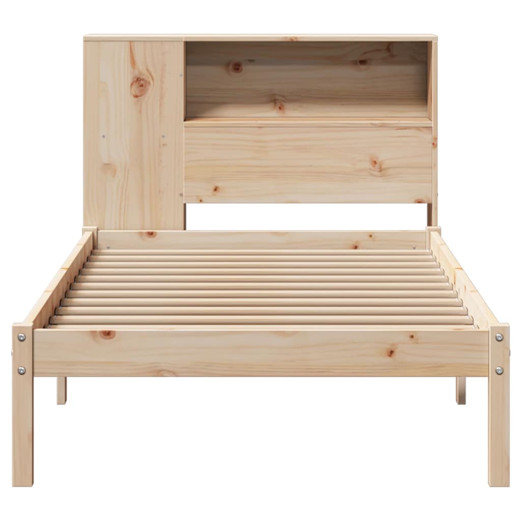 vidaXL Bücherregalbett ohne Matratze 75x190 cm Massivholz Kiefer