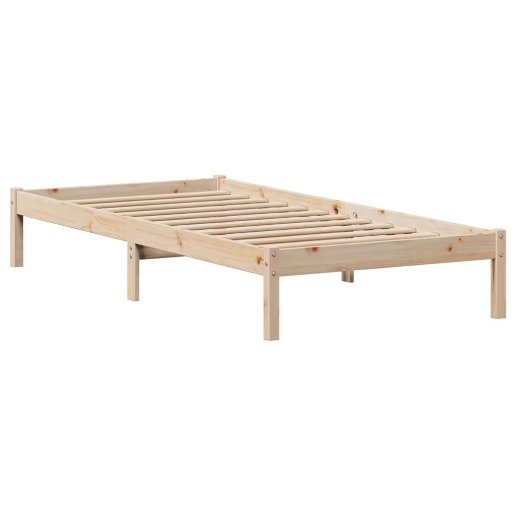 vidaXL Bücherregalbett ohne Matratze 75x190 cm Massivholz Kiefer