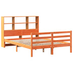 vidaXL Massivholzbett ohne Matratze Wachsbraun 150x200 cm Massivholz