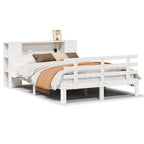 vidaXL Regalbett ohne Matratze Weiß 160x200cm Massivholz Kiefer