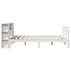 vidaXL Regalbett ohne Matratze Weiß 160x200cm Massivholz Kiefer