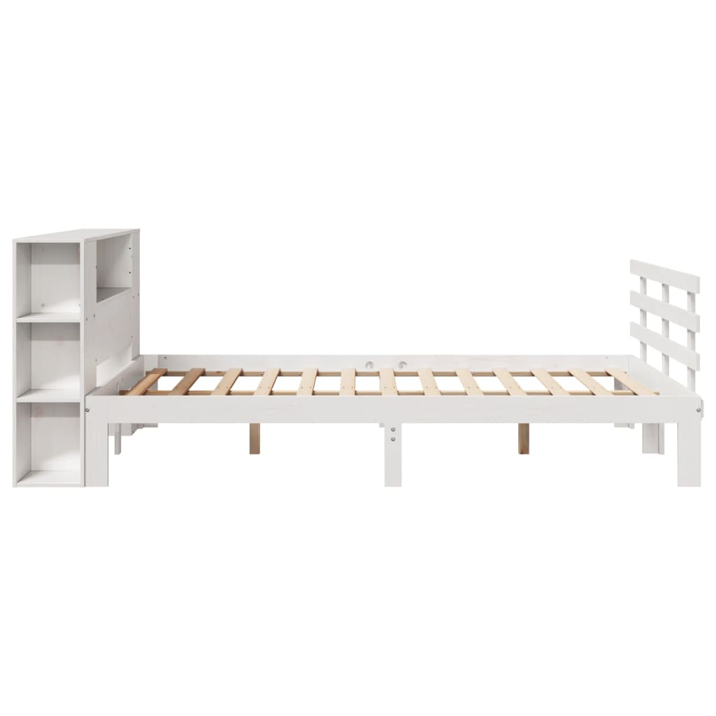 vidaXL Regalbett ohne Matratze Weiß 160x200cm Massivholz Kiefer