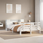 vidaXL Regalbett ohne Matratze Weiß 160x200cm Massivholz Kiefer