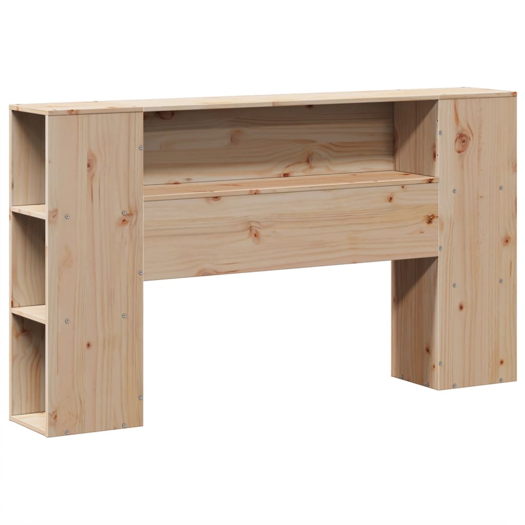 vidaXL Massivholzbett mit Regal ohne Matratze 150x200 cm Massivholz