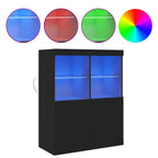 vidaXL Sideboard Schwarz 81x37x100 cm Holzwerkstoff