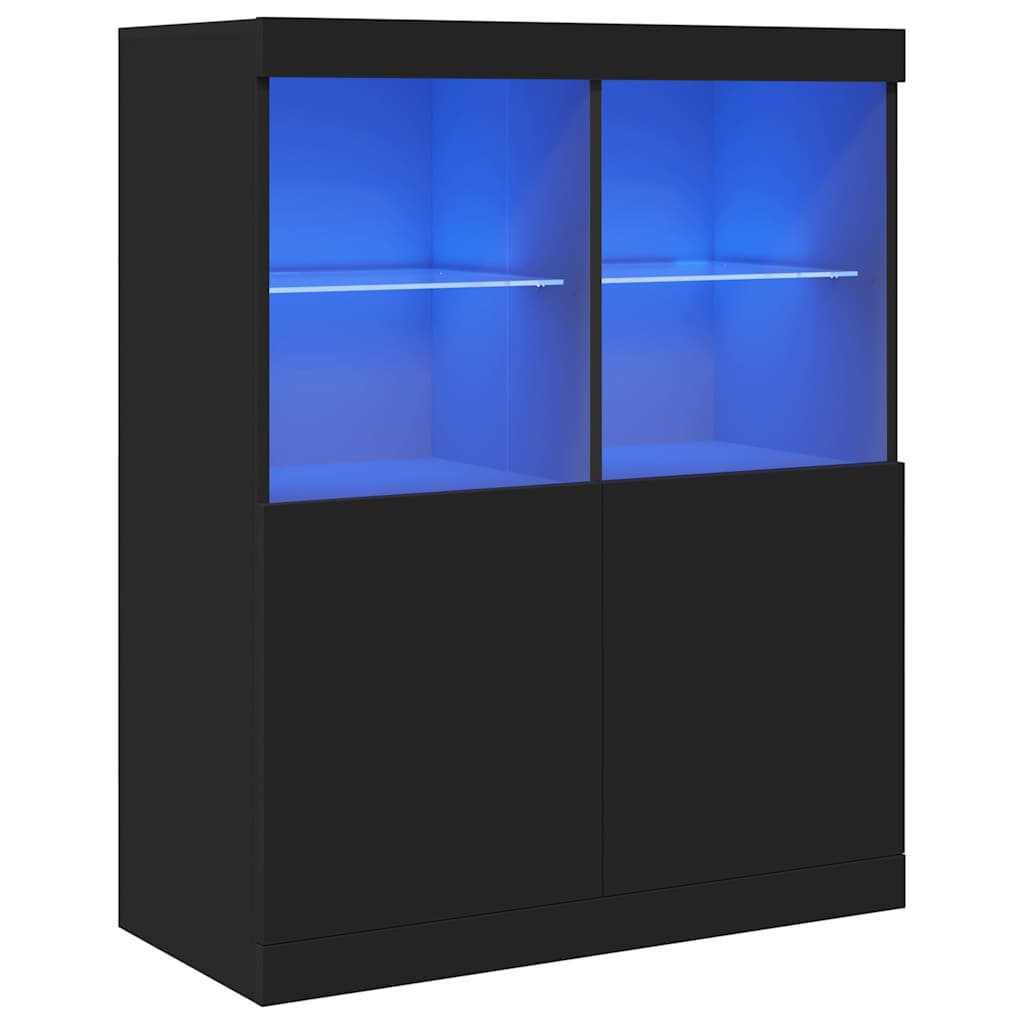 vidaXL Sideboard Schwarz 81x37x100 cm Holzwerkstoff