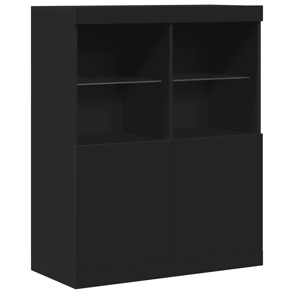 vidaXL Sideboard Schwarz 81x37x100 cm Holzwerkstoff