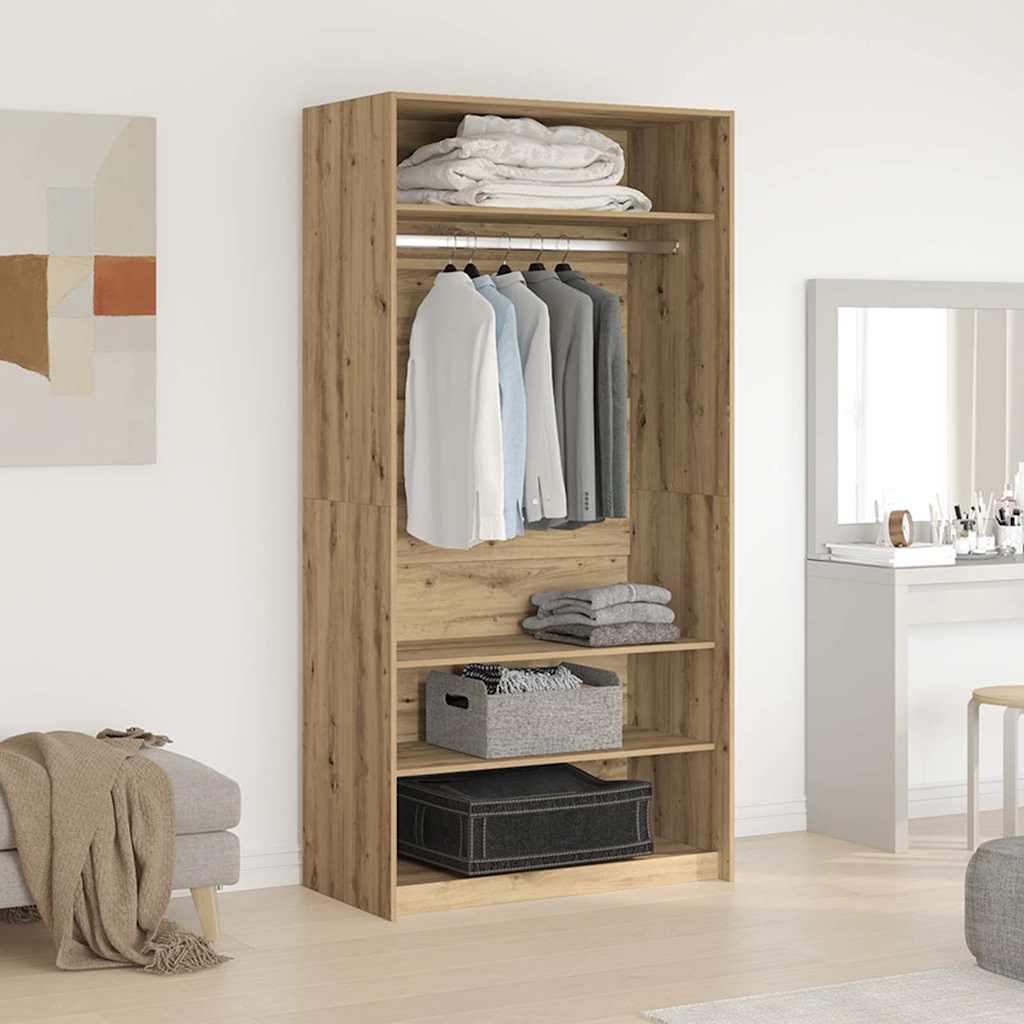 vidaXL Kleiderschrank Artisan-Eiche 100x50x200 cm Holzwerkstoff