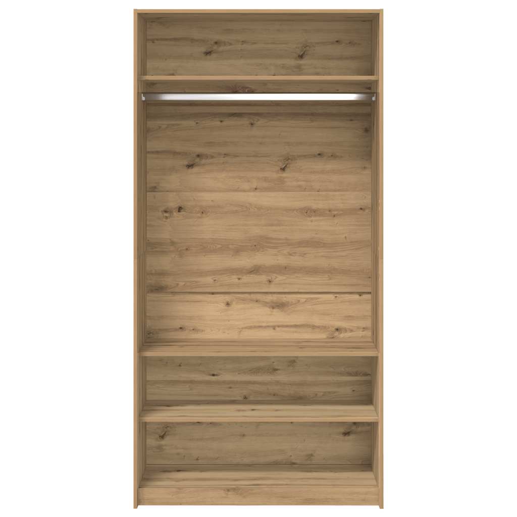 vidaXL Kleiderschrank Artisan-Eiche 100x50x200 cm Holzwerkstoff