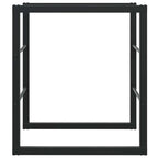 vidaXL Brennholzregal Schwarz 55x30x61 cm Stahl