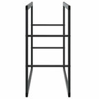 vidaXL Brennholzregal Schwarz 55x30x61 cm Stahl