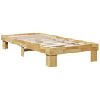 vidaXL Massivholzbett ohne Matratze 75x190 cm Eichenholz
