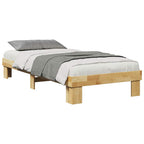 vidaXL Massivholzbett ohne Matratze 75x190 cm Eichenholz