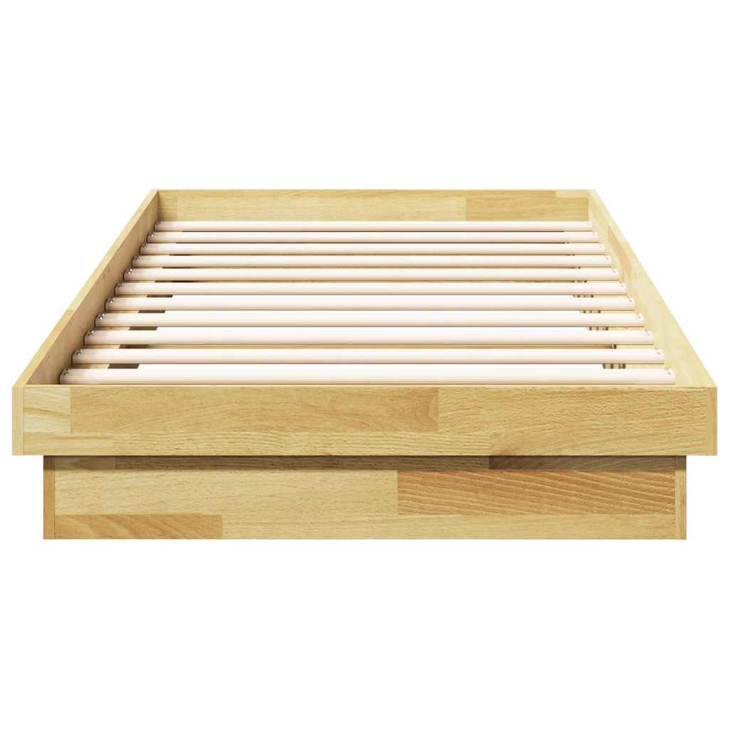 vidaXL Massivholzbett ohne Matratze 80x200 cm Eichenholz