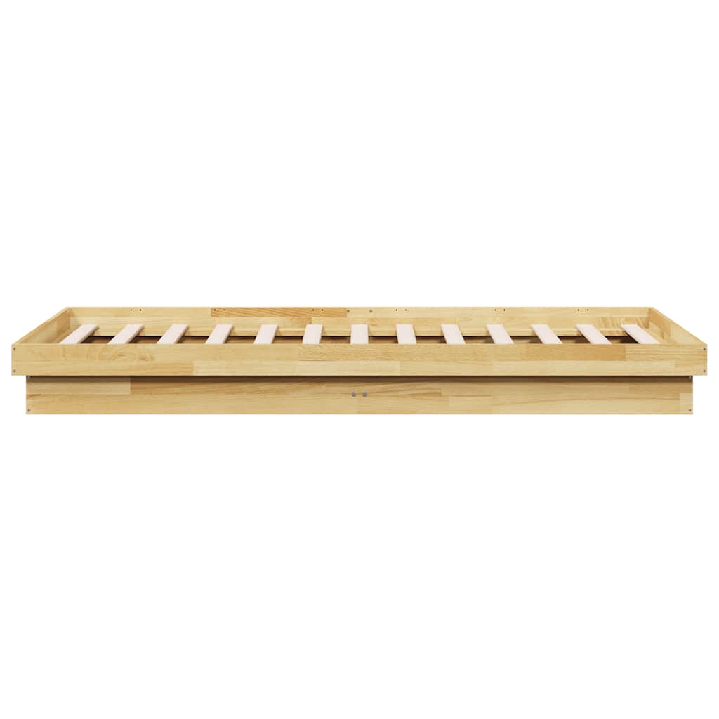 vidaXL Massivholzbett ohne Matratze 80x200 cm Eichenholz